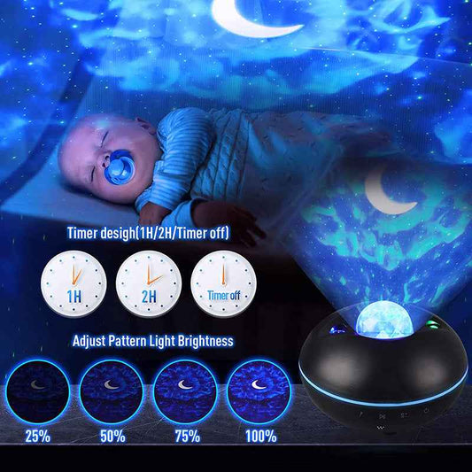 Remote Control Moon Sky Projector Music Sky Light Party Atmosphere Light Children's Sleep Aid Night Light - LUCKY COLLECTION