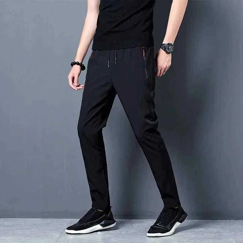 Breathable Ice Silk Men’s Pants – Lightweight Business Casual Comfort