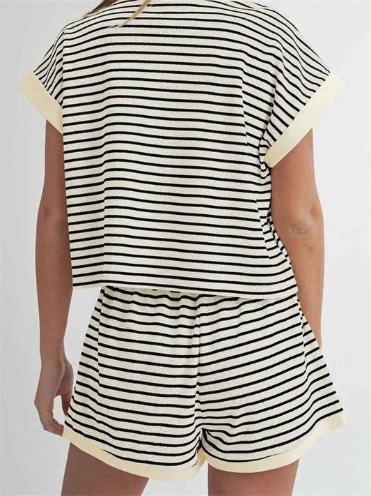 Striped Knitted Shorts Set – Perfect Summer Streetwear