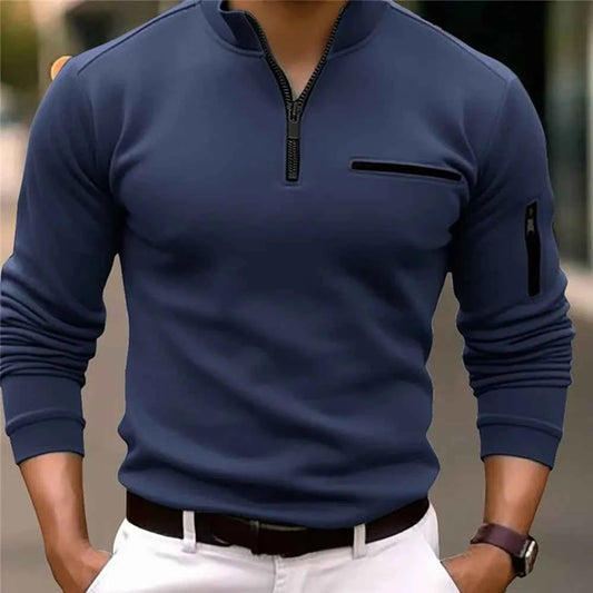 Smart Casual Zipper Polo – Everyday Classic with Premium Comfort
