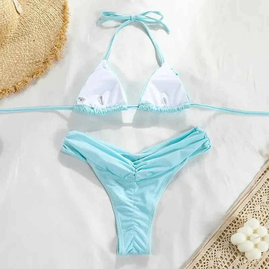 Bandage Bikinis Set Sexy Bikini Sets Solid Swimsuit Women Beachwear 2025
