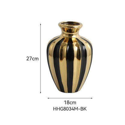 Light luxury ceramic jars creative living room vases flower arrangements ceramic jars dining table decorations handicrafts