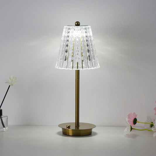 Modern Simple Metal Crystal Table Lamp Touch Bedroom Bedside Creative Atmosphere Bar Romantic Diamond Lamp - LUCKY COLLECTION