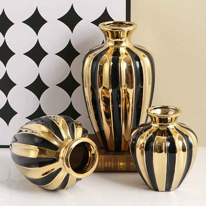 Light luxury ceramic jars creative living room vases flower arrangements ceramic jars dining table decorations handicrafts