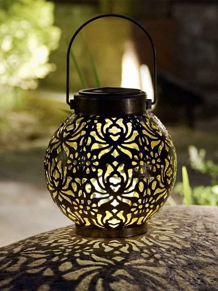 Iron Hollow Solar Lamp Outdoor
