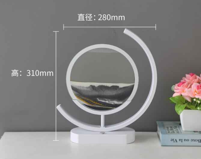 Moving Sand Art modern Desk Light Flowing Dynamic Quick Sand Painting Picture Remote Control 3D LED Table Lamp