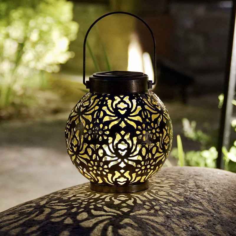Iron Hollow Solar Lamp Outdoor