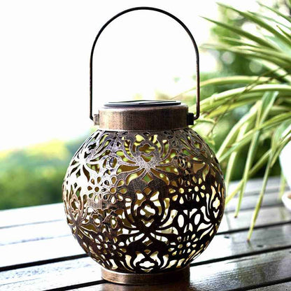 Iron Hollow Solar Lamp Outdoor