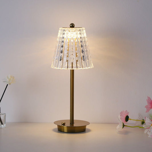 Modern Simple Metal Crystal Table Lamp Touch Bedroom Bedside Creative Atmosphere Bar Romantic Diamond Lamp - LUCKY COLLECTION
