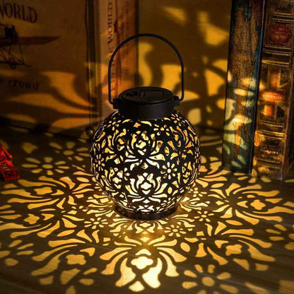 Iron Hollow Solar Lamp Outdoor