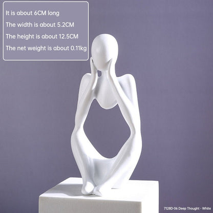 Mini Abstract Character Decorations, Home Decorations, Hallway Decorations, Living Room Model Rooms, Creative Resin Crafts - LUCKY COLLECTION