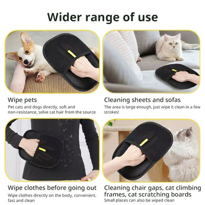 Static Pet Hair Removal Gloves 3 - in - 1 - LUCKY COLLECTION