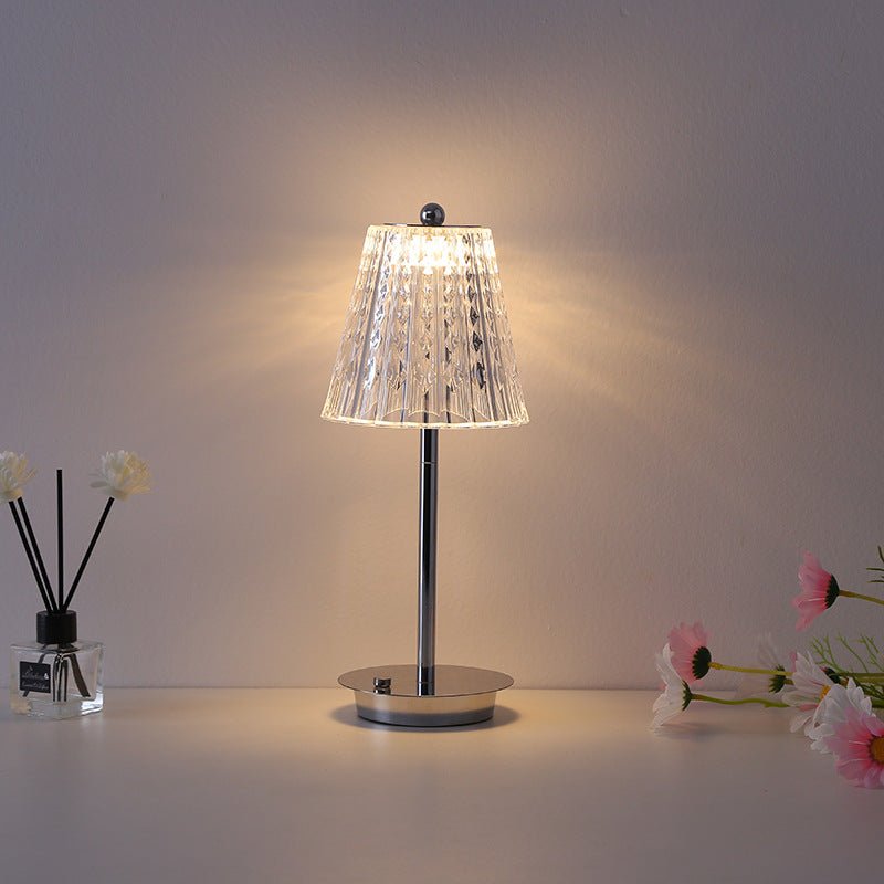 Modern Simple Metal Crystal Table Lamp Touch Bedroom Bedside Creative Atmosphere Bar Romantic Diamond Lamp - LUCKY COLLECTION
