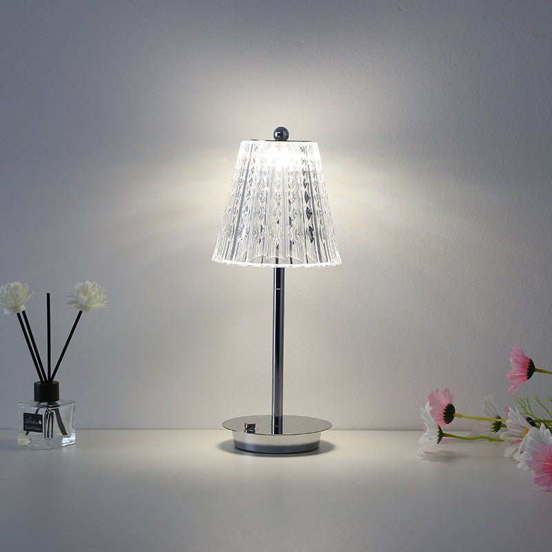 Modern Simple Metal Crystal Table Lamp Touch Bedroom Bedside Creative Atmosphere Bar Romantic Diamond Lamp - LUCKY COLLECTION