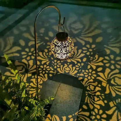 Iron Hollow Solar Lamp Outdoor
