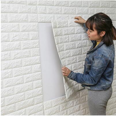 DIY Self Adhesive 3D Wall Stickers Bedroom Decor Foam Brick Room Decor Wallpaper Wall Decor Living Wall Sticker For Kids Room - LUCKY COLLECTION