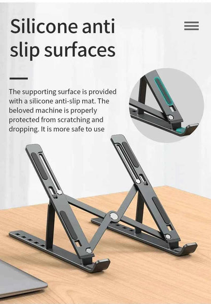 Foldable Laptop Stand Adjustable Portable Notebook Bracket Support Base Aluminum Alloy Holder For Macbook Laptop PC Accessories
