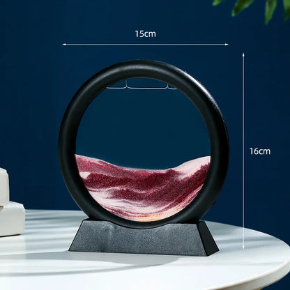 Sandscape Moving Sand Art Frame Quicksand 3D Dynamic Liquid Hourglass Kinetic Sand Painting Flowing Sand Office Home Decor Gifts - LUCKY COLLECTION