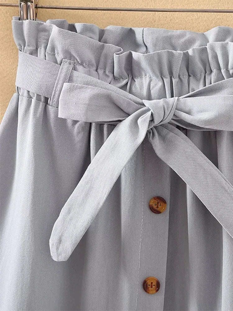 Elegant Pleated High - Waist Midi Skirt – Versatile & Chic - LUCKY COLLECTION