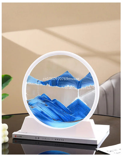 Sandscape Moving Sand Art Frame Quicksand 3D Dynamic Liquid Hourglass Kinetic Sand Painting Flowing Sand Office Home Decor Gifts - LUCKY COLLECTION