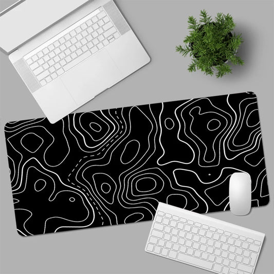 Black and White Mouse Pad Large Computer Gaming Accessories MousePads Desk Mats Carpet Anti-slip Laptop Soft Mice Pad Mouse Mat - LUCKY COLLECTION