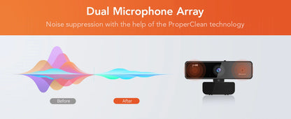 V11 2K Webcam for PC, 1080P 60FPS FHD 90° Web Camera with Microphone&Privacy Cover,USB Plug&Play for Mac/Laptop/Desktop/Computer - LUCKY COLLECTION