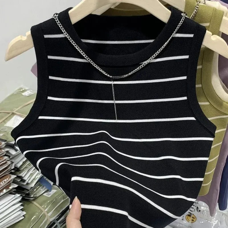 Korean Chic Knit Vest – Office to Casual Wear - LUCKY COLLECTION