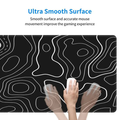 Black and White Mouse Pad Large Computer Gaming Accessories MousePads Desk Mats Carpet Anti-slip Laptop Soft Mice Pad Mouse Mat - LUCKY COLLECTION