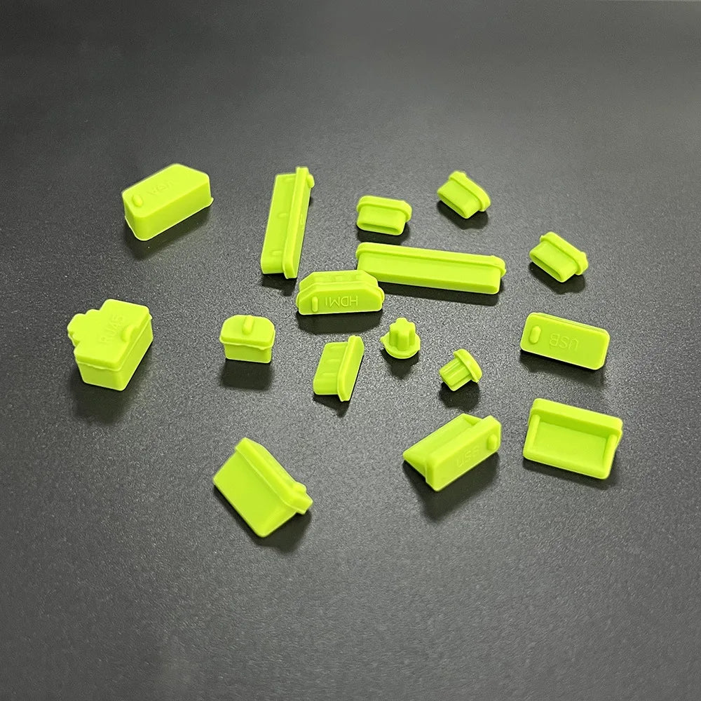 16Pcs Universal Anti Dustproof Notebook Port Plug Silicone Protector USB Elastic Laptop Computer Cover Stopper - LUCKY COLLECTION