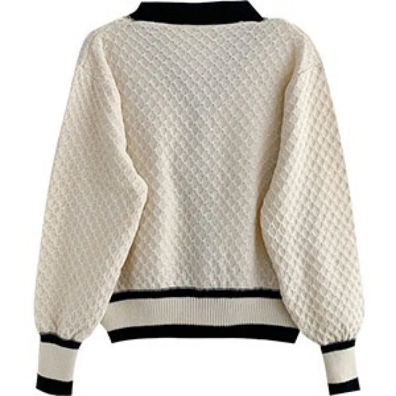 Loose - Fit Knit Sweater Cardigan – A Winter Staple - LUCKY COLLECTION