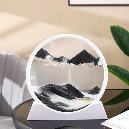 Sandscape Moving Sand Art Frame Quicksand 3D Dynamic Liquid Hourglass Kinetic Sand Painting Flowing Sand Office Home Decor Gifts - LUCKY COLLECTION