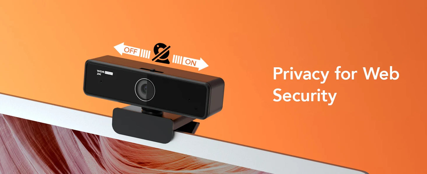 V11 2K Webcam for PC, 1080P 60FPS FHD 90° Web Camera with Microphone&Privacy Cover,USB Plug&Play for Mac/Laptop/Desktop/Computer - LUCKY COLLECTION