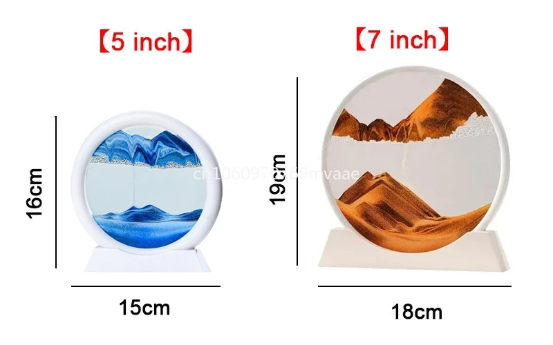 Sandscape Moving Sand Art Frame Quicksand 3D Dynamic Liquid Hourglass Kinetic Sand Painting Flowing Sand Office Home Decor Gifts - LUCKY COLLECTION