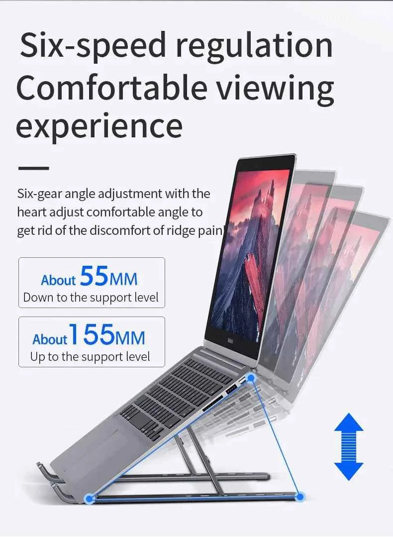 Foldable Laptop Stand Adjustable Portable Notebook Bracket Support Base Aluminum Alloy Holder For Macbook Laptop PC Accessories