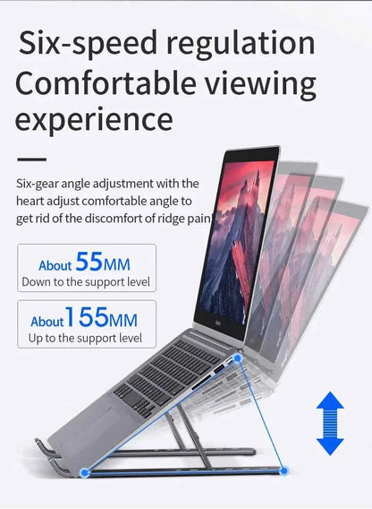 Foldable Laptop Stand Adjustable Portable Notebook Bracket Support Base Aluminum Alloy Holder For Macbook Laptop PC Accessories