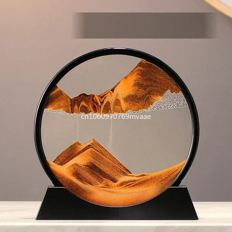 Sandscape Moving Sand Art Frame Quicksand 3D Dynamic Liquid Hourglass Kinetic Sand Painting Flowing Sand Office Home Decor Gifts - LUCKY COLLECTION