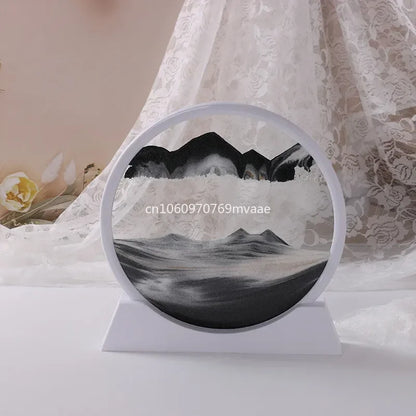 Sandscape Moving Sand Art Frame Quicksand 3D Dynamic Liquid Hourglass Kinetic Sand Painting Flowing Sand Office Home Decor Gifts - LUCKY COLLECTION