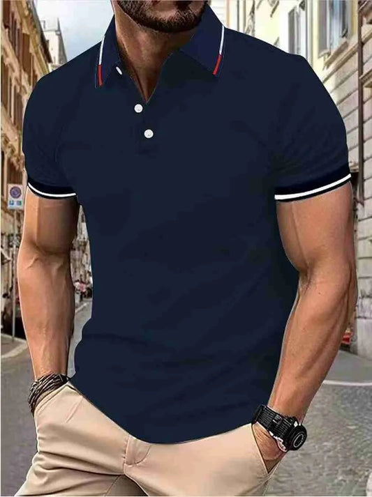 Classic Lapel Button - Down T-Shirt – Smart Casual Everyday Look - LUCKY COLLECTION
