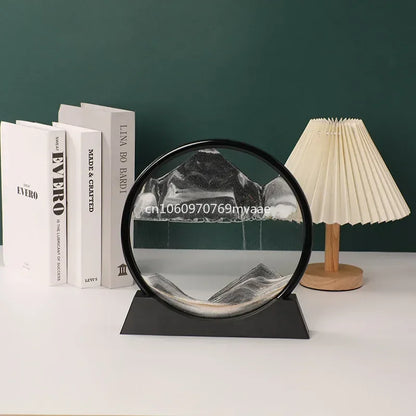 Sandscape Moving Sand Art Frame Quicksand 3D Dynamic Liquid Hourglass Kinetic Sand Painting Flowing Sand Office Home Decor Gifts - LUCKY COLLECTION