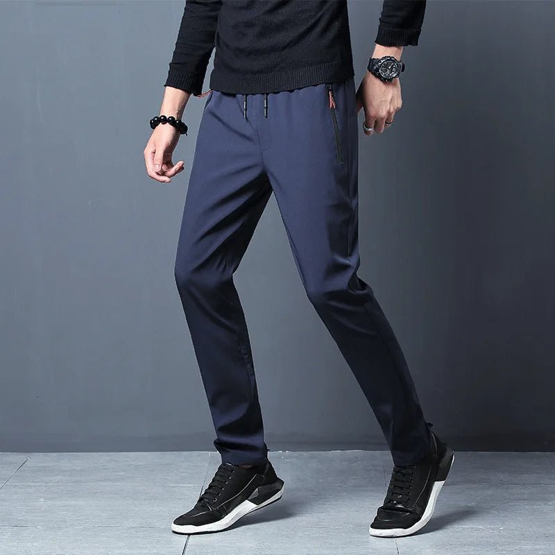 Breathable Ice Silk Men’s Pants – Lightweight Business Casual Comfort - LUCKY COLLECTION