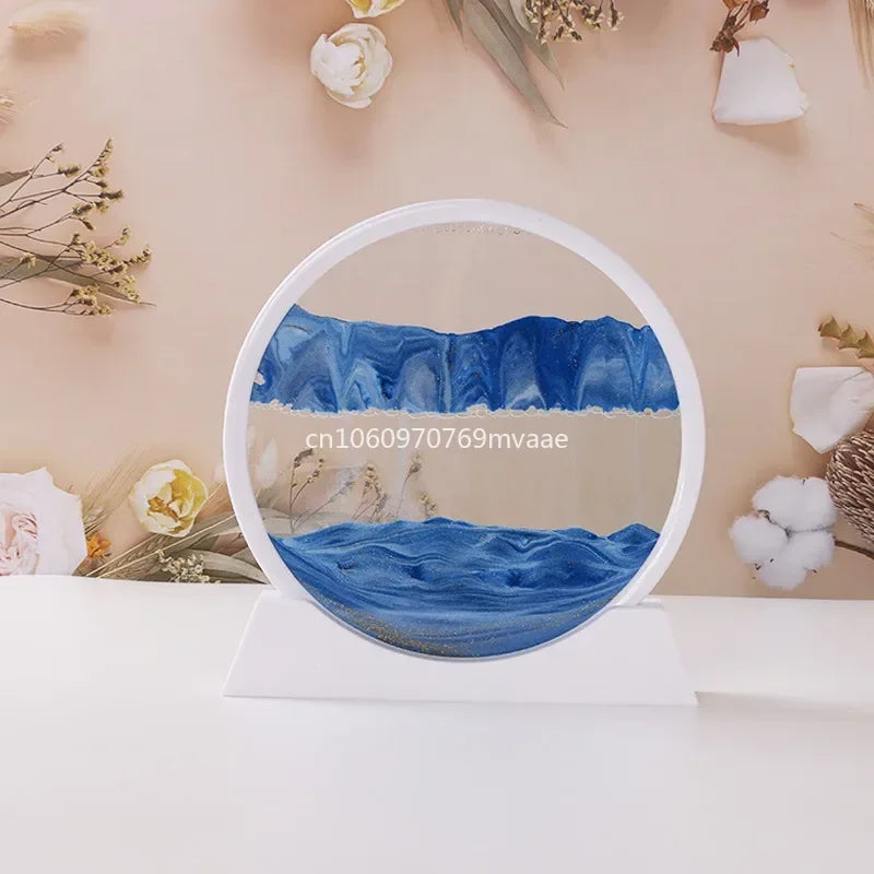 Sandscape Moving Sand Art Frame Quicksand 3D Dynamic Liquid Hourglass Kinetic Sand Painting Flowing Sand Office Home Decor Gifts - LUCKY COLLECTION