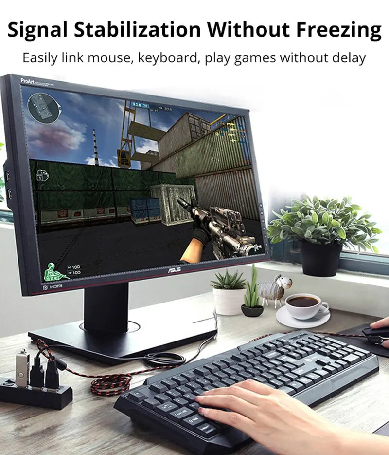 Switch Extension Hub 7-port USB2.0 Hub Computer USB Extension Hub One Drag Seven USB2.0 Splitter PC Laptop Desktop - LUCKY COLLECTION