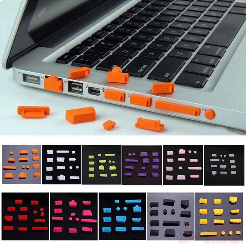 16Pcs Universal Anti Dustproof Notebook Port Plug Silicone Protector USB Elastic Laptop Computer Cover Stopper - LUCKY COLLECTION