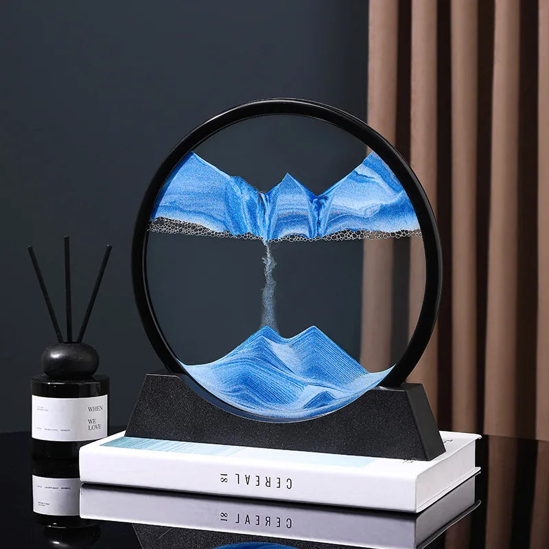 Sandscape Moving Sand Art Frame Quicksand 3D Dynamic Liquid Hourglass Kinetic Sand Painting Flowing Sand Office Home Decor Gifts - LUCKY COLLECTION