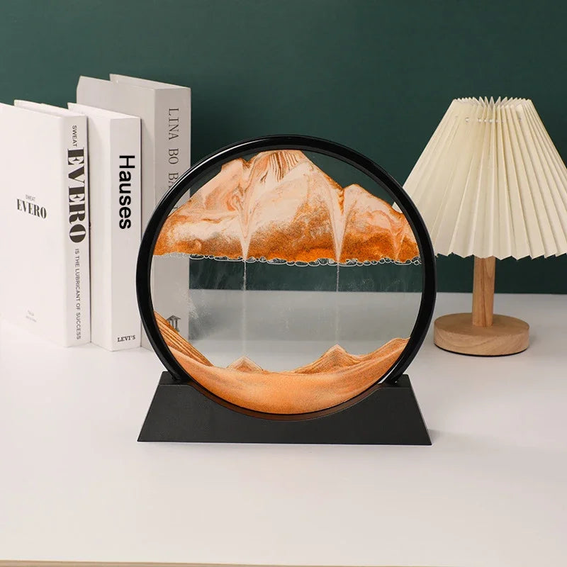 Sandscape Moving Sand Art Frame Quicksand 3D Dynamic Liquid Hourglass Kinetic Sand Painting Flowing Sand Office Home Decor Gifts - LUCKY COLLECTION