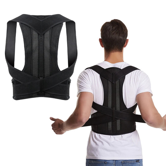 Back Brace Posture Corrector for Women & Men, Adjustable Back Lumbar Support Belt Shoulder Posture Support for Improve Scoliosis - LUCKY COLLECTION