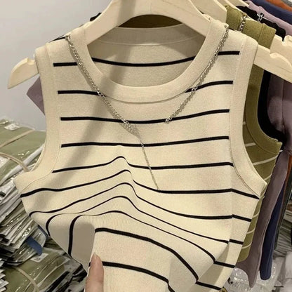 Korean Chic Knit Vest – Office to Casual Wear - LUCKY COLLECTION