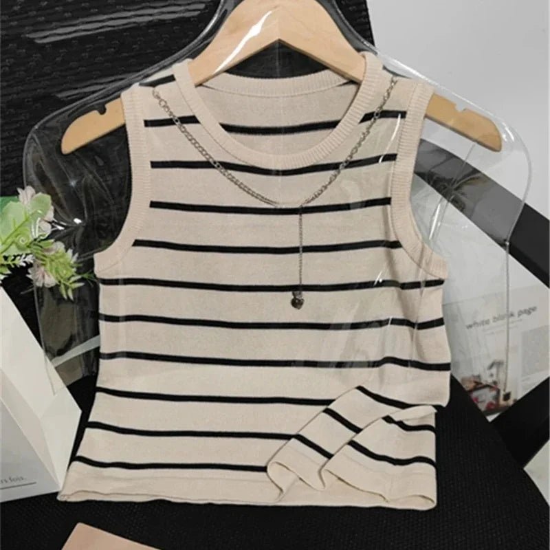Korean Chic Knit Vest – Office to Casual Wear - LUCKY COLLECTION
