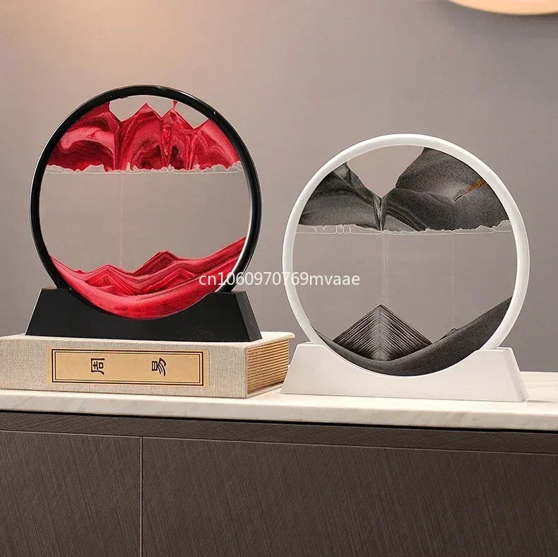 Sandscape Moving Sand Art Frame Quicksand 3D Dynamic Liquid Hourglass Kinetic Sand Painting Flowing Sand Office Home Decor Gifts - LUCKY COLLECTION