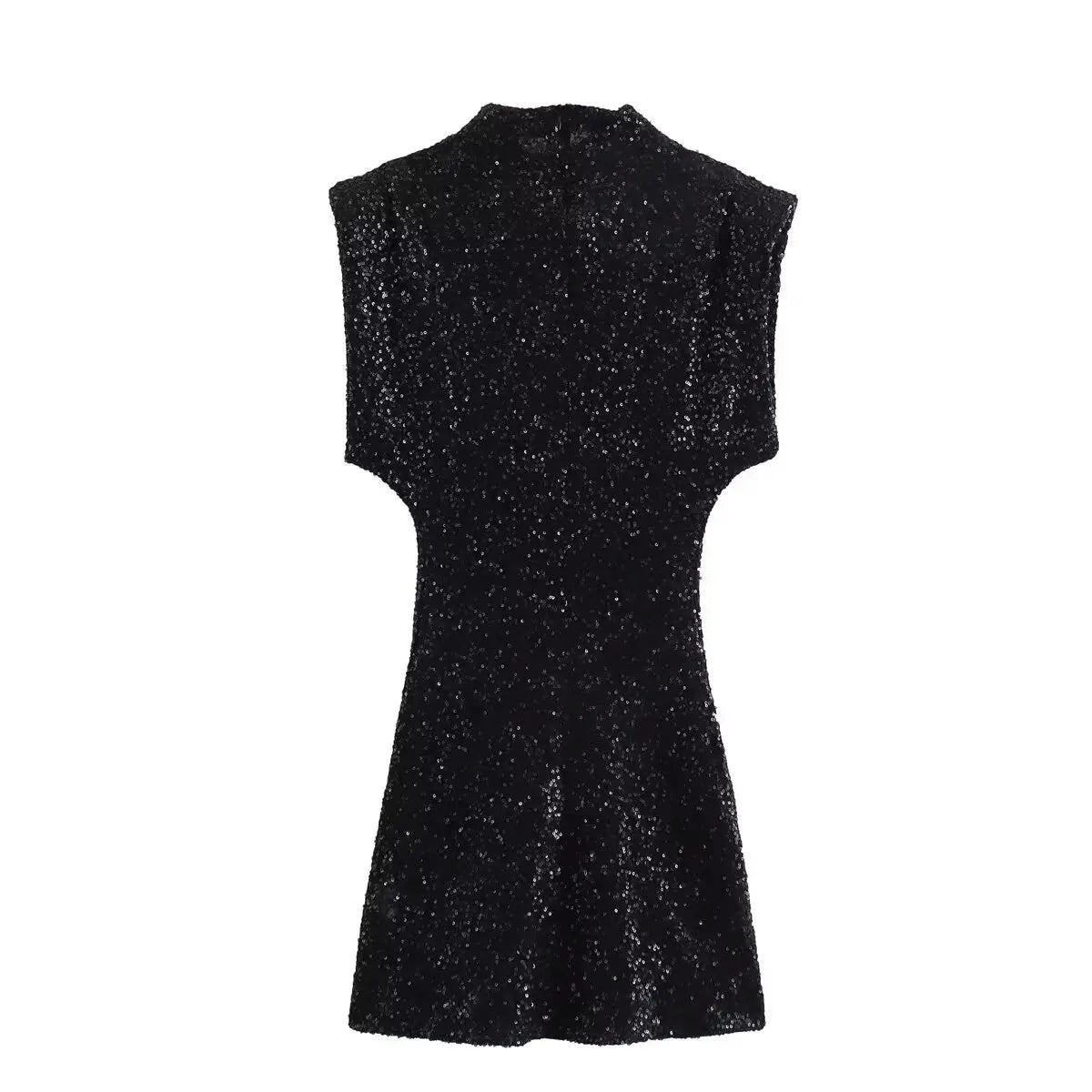 Glamorous Sequin High Waist Dress – Sleeveless Slim Party Look for Effortless Elegance - LUCKY COLLECTION